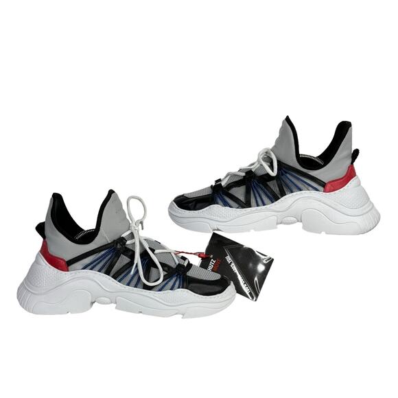 Schutz Anick Athletic Sneakers Chunky Women's SZ 10 NEW Boyfriend Platform Gray - Picture 5 of 13